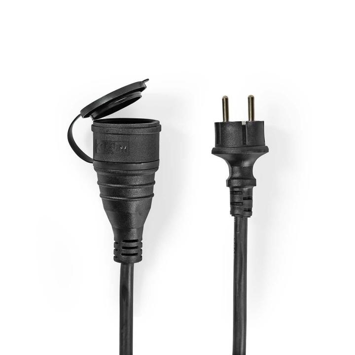 Nedis Extension Cable M - F | Type F (CEE 7/7) | CEE 7/3 | 15.0 m | 3680 W | 250 V AC 50/60 Hz | Kind of grounding: Side Contacts | Socket angle: 90 ° | IP44 | H07RN-F 3G1.5 | Device power output connection(s): 1 | Black in the group HOME, HOUSEHOLD & GARDEN / Electricity & Lighting / Extension cables at TP E-commerce Nordic AB (C06468)