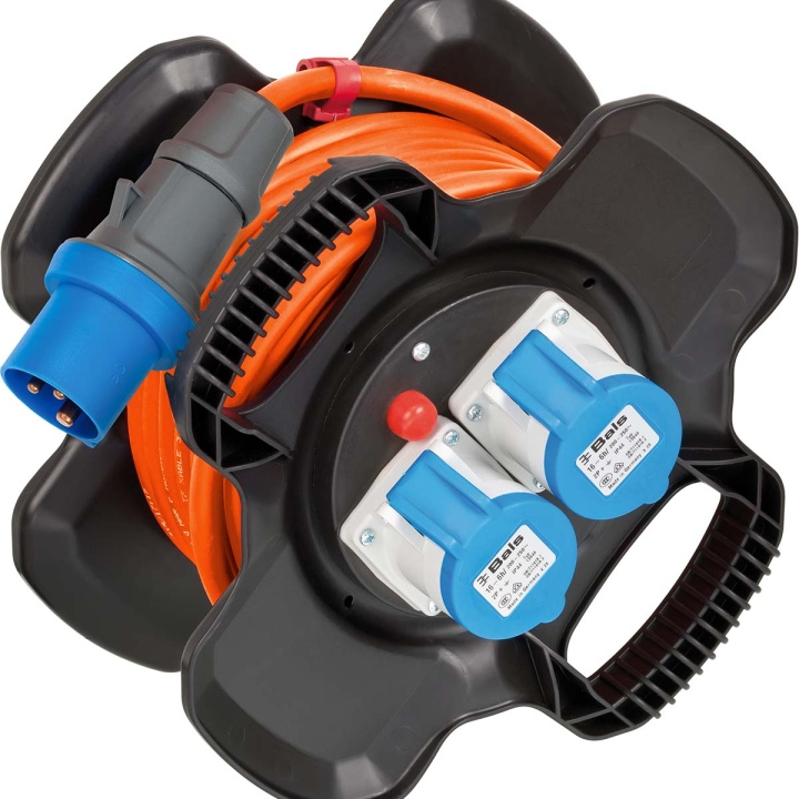 brennenstuhl CEE Cable reel made of special rubber compound (10 m cable in orange, Camping Cable reel for permanent outdoor use IP44, 2x CEE sockets, 3x Sockets ) in the group HOME, HOUSEHOLD & GARDEN / Electricity & Lighting / Extension cables at TP E-commerce Nordic AB (C06487)
