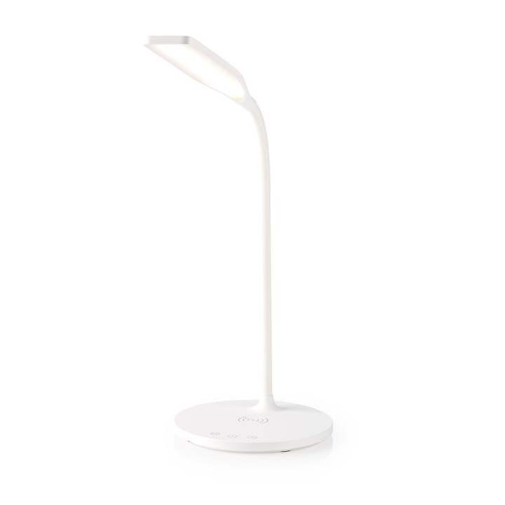 Nedis LED Lamp with Wireless Charger | Dimmer - On Product | LED / Qi | 10 W | With dimming | Cool White / Natural White / Warm White | 2700 - 6500 K in the group HOME ELECTRONICS / Lighting / Table lamps at TP E-commerce Nordic AB (C06515)