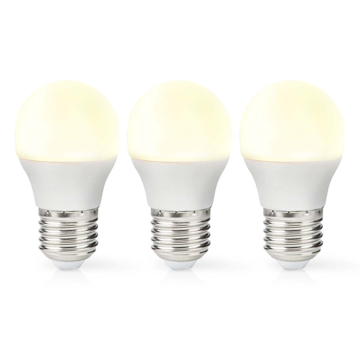 Nedis LED Bulb E27 | G45 | 4.9 W | 470 lm | 2700 K | Warm White | Retro Style | Frosted | 3 pcs in the group HOME ELECTRONICS / Lighting / LED lamps at TP E-commerce Nordic AB (C06525)