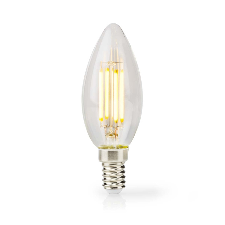 Nedis LED Filament Bulb E14 | Candle | 4.5 W | 470 lm | 2700 K | Dimmable | Warm White | Retro Style | 1 pcs | Clear in the group HOME ELECTRONICS / Lighting / LED lamps at TP E-commerce Nordic AB (C06529)