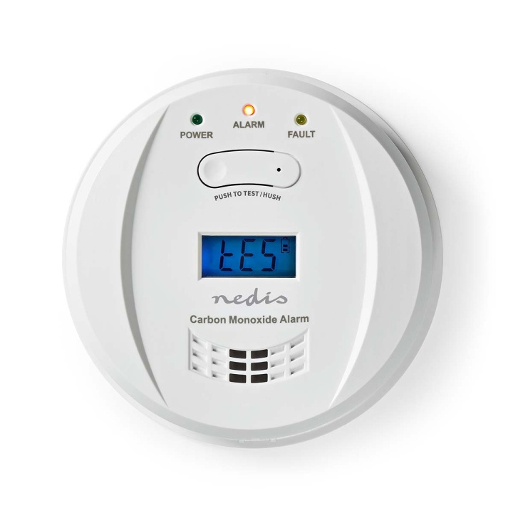 Nedis Carbon Monoxide Alarm | Battery Powered | Battery life up to: 5 year | With pause button | With test button | 85 dB | White in the group HOME, HOUSEHOLD & GARDEN / Alarm & Security / Fire, smoke, gas / Smoke alarms at TP E-commerce Nordic AB (C06568)