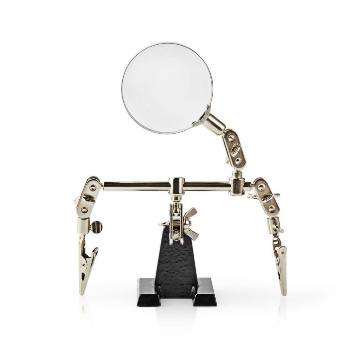 Nedis Helping Third Hand with Magnifier | Crocodile clips | Silver in the group Sport, leisure & Hobby / Fun stuff / Smart home at TP E-commerce Nordic AB (C06584)