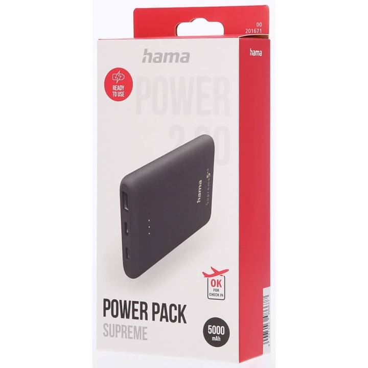 Hama Powerbank Supreme 5HD 5000mAh in the group SMARTPHONE & TABLETS / Chargers & Cables / Powerbanks at TP E-commerce Nordic AB (C06609)