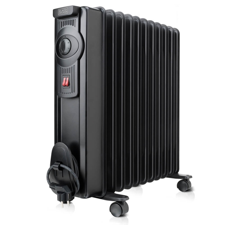 BLACK+DECKER Oil Heater 1500W Black in the group HOME, HOUSEHOLD & GARDEN / Fans & Climate products / Radiators at TP E-commerce Nordic AB (C06612)