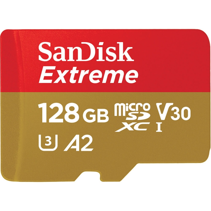 SanDisk MicroSDXC Extreme 128GB 190MB/s A2 C10 V30 UHS-I U3 in the group HOME ELECTRONICS / Storage media / Memory cards / MicroSD/HC/XC at TP E-commerce Nordic AB (C06649)