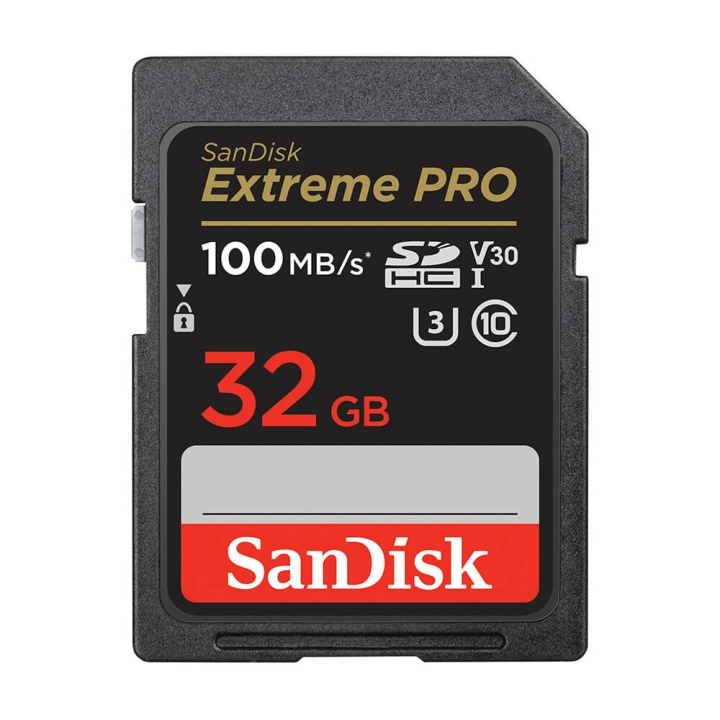 SanDisk SDHC Extreme Pro 32GB 100MB/s UHS-I C10 V30 U3 in the group HOME ELECTRONICS / Storage media / Memory cards / SD/SDHC/SDXC at TP E-commerce Nordic AB (C06653)