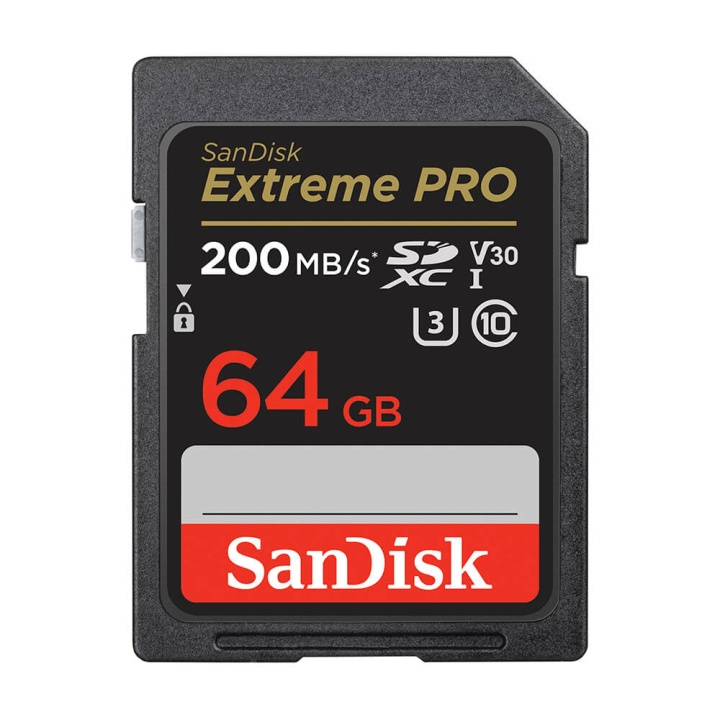 SanDisk SDXC Extreme Pro 64GB 200MB/s UHS-I C10 V30 U3 in the group HOME ELECTRONICS / Storage media / Memory cards / SD/SDHC/SDXC at TP E-commerce Nordic AB (C06654)