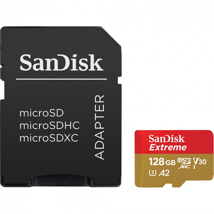 MicroSDXC Extreme 128GB 190MB/s A2 C10 V30 med Adapter in the group HOME ELECTRONICS / Storage media / Memory cards / MicroSD/HC/XC at TP E-commerce Nordic AB (C06660)