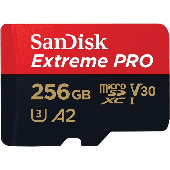 SanDisk MicroSDXC Extreme Pro 256GB 200MB/s A2 C10 V30 UHS-I in the group HOME ELECTRONICS / Storage media / Memory cards / MicroSD/HC/XC at TP E-commerce Nordic AB (C06666)