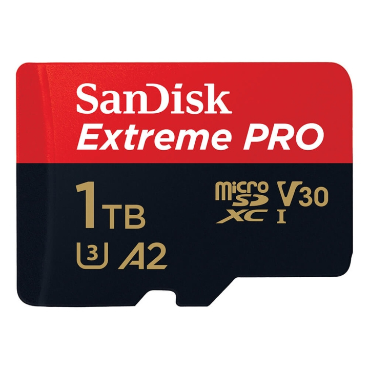 SanDisk MicroSDXC Extreme Pro 1TB 200MB/s A2 C10 V30 UHS-I in the group HOME ELECTRONICS / Storage media / Memory cards / MicroSD/HC/XC at TP E-commerce Nordic AB (C06668)