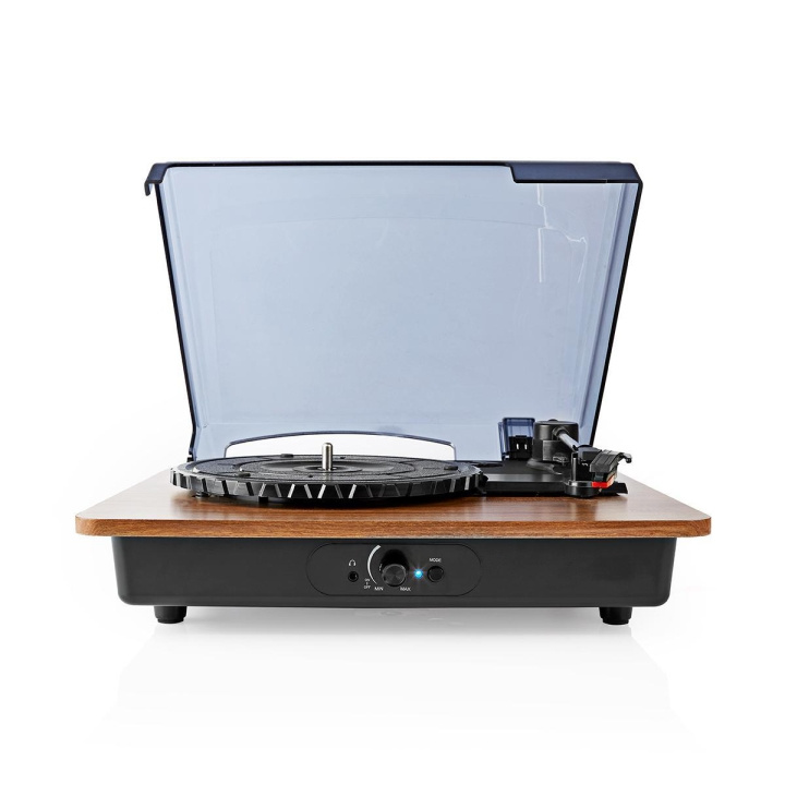 Nedis Turntable | 33 / 45 / 78 rpm | Belt Drive | 1x Stereo RCA | 9 W | Built-in (pre) amplifier | ABS / MDF | Black / Brown in the group HOME ELECTRONICS / Audio & Picture / Home cinema, Hifi & Portable / Compact stereo & Record players at TP E-commerce Nordic AB (C06744)