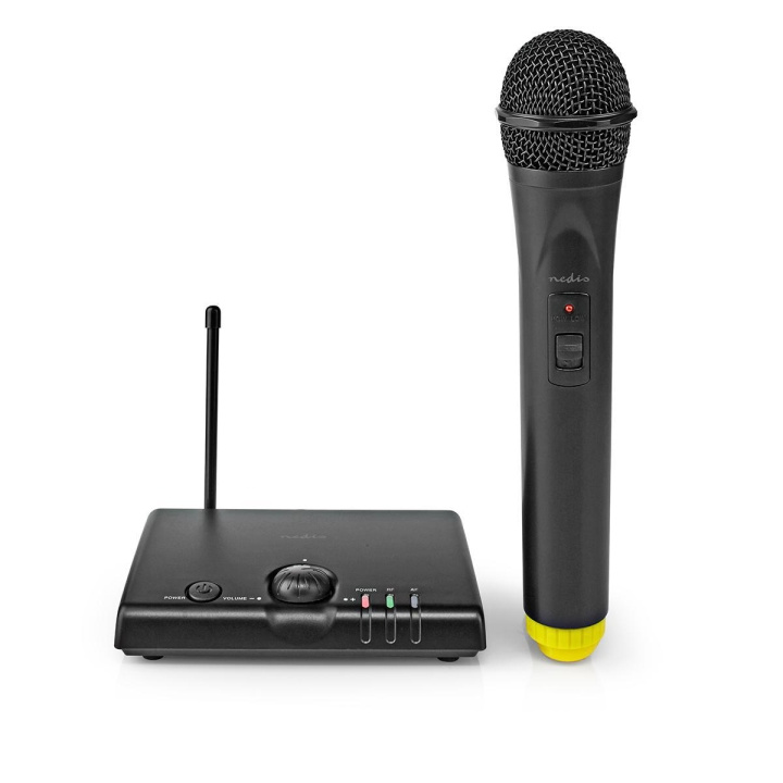 Nedis Wireless Microphone Set | 1 Channel | 1 Microphone | Cardioid | 40 Hz - 15 kHz | 1500 Ohm | -97 dB | Volume control | Black in the group HOME ELECTRONICS / Audio & Picture / Handheld Microphones at TP E-commerce Nordic AB (C06754)