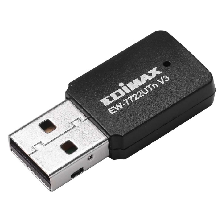 Edimax N300 Wi-Fi 4 Mini USB Adapter in the group COMPUTERS & PERIPHERALS / Network / Network cards / USB wireless at TP E-commerce Nordic AB (C06757)