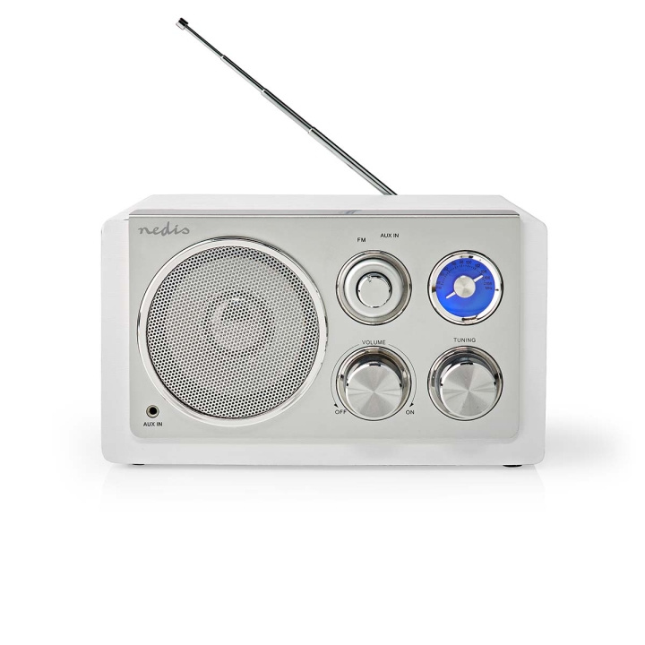 Nedis FM Radio | Table Design | FM | Mains Powered | Analogue | 15 W | White in the group HOME ELECTRONICS / Audio & Picture / Home cinema, Hifi & Portable / Radio & Alarm clocks / Radio at TP E-commerce Nordic AB (C06762)