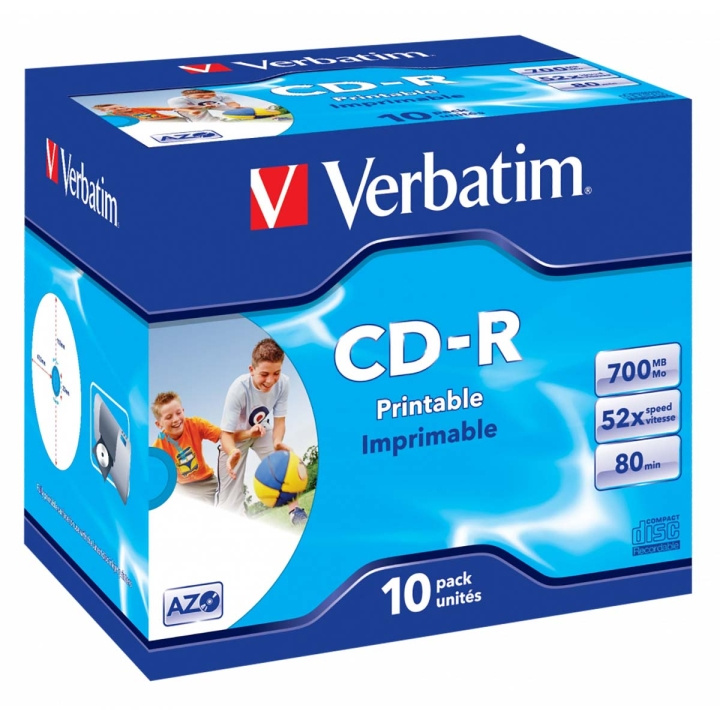 CD-R AZO Wide Inkjet Printable 700 MB 52x 10 Pack spindle in the group HOME ELECTRONICS / Storage media / CD/DVD/BD-Discs / CD-R at TP E-commerce Nordic AB (C06765)