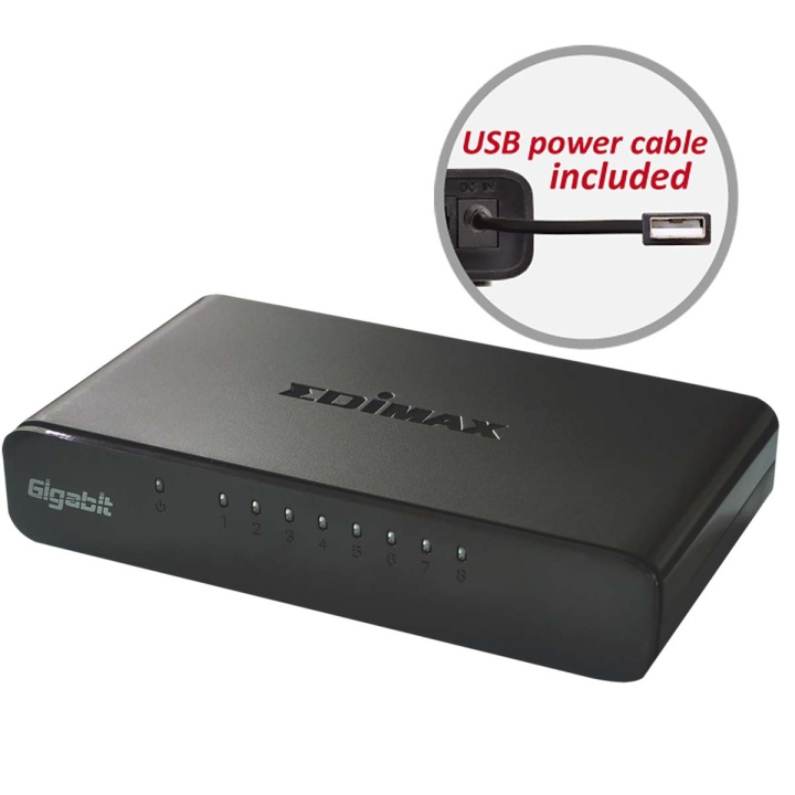 Edimax Network Switch Gigabit 8-Port in the group COMPUTERS & PERIPHERALS / Network / Switches at TP E-commerce Nordic AB (C06799)