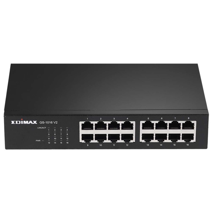 Edimax 16-Port Gigabit Switch Black in the group COMPUTERS & PERIPHERALS / Network / Switches / 10/100/1000Mbps at TP E-commerce Nordic AB (C06830)