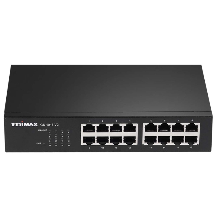 Edimax 16-Port Gigabit Switch Black in the group COMPUTERS & PERIPHERALS / Network / Switches at TP E-commerce Nordic AB (C06830)