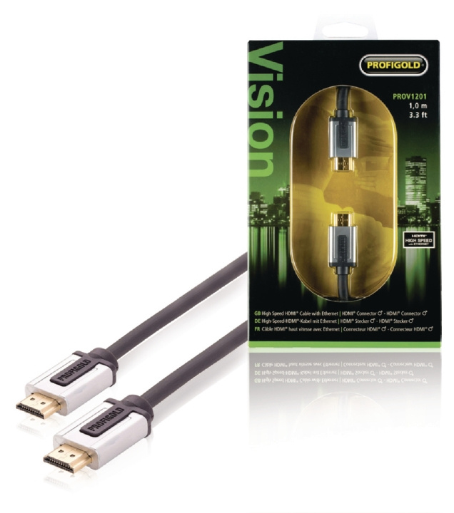 Nedis High Speed HDMI Cable with Ethernet HDMI Connector - HDMI Connector 1.00 m Black in the group HOME ELECTRONICS / Cables & Adapters / HDMI / Cables at TP E-commerce Nordic AB (C06854)