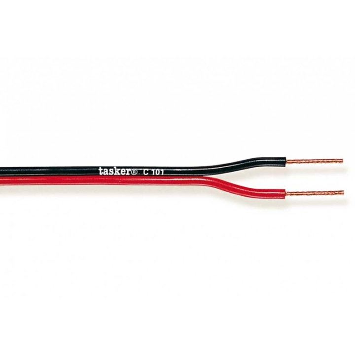 Tasker Speaker Cable on Reel 2x 0.35 mm² 100 m Black/Red in the group HOME ELECTRONICS / Audio & Picture / Speakers & accessories / Accessories at TP E-commerce Nordic AB (C06856)