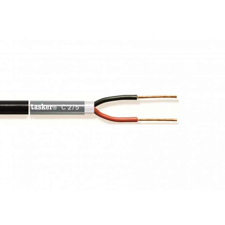 Tasker Speaker Cable on Reel 2x 1.50 mm² 100 m Black in the group HOME ELECTRONICS / Audio & Picture / Speakers & accessories / Accessories at TP E-commerce Nordic AB (C06864)