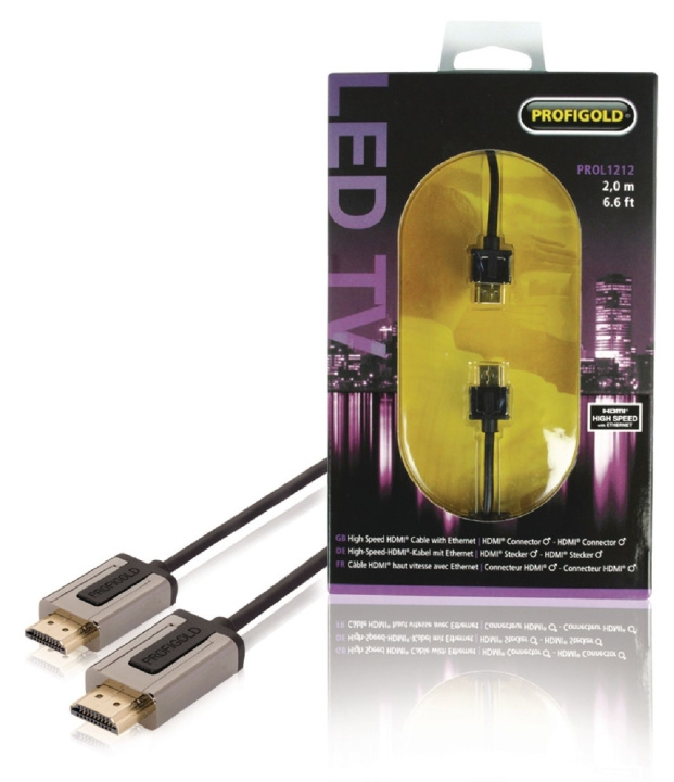 High Speed HDMI Cable with Ethernet HDMI Connector - HDMI Connector 2.00 m Black in the group HOME ELECTRONICS / Cables & Adapters / HDMI / Cables at TP E-commerce Nordic AB (C06868)
