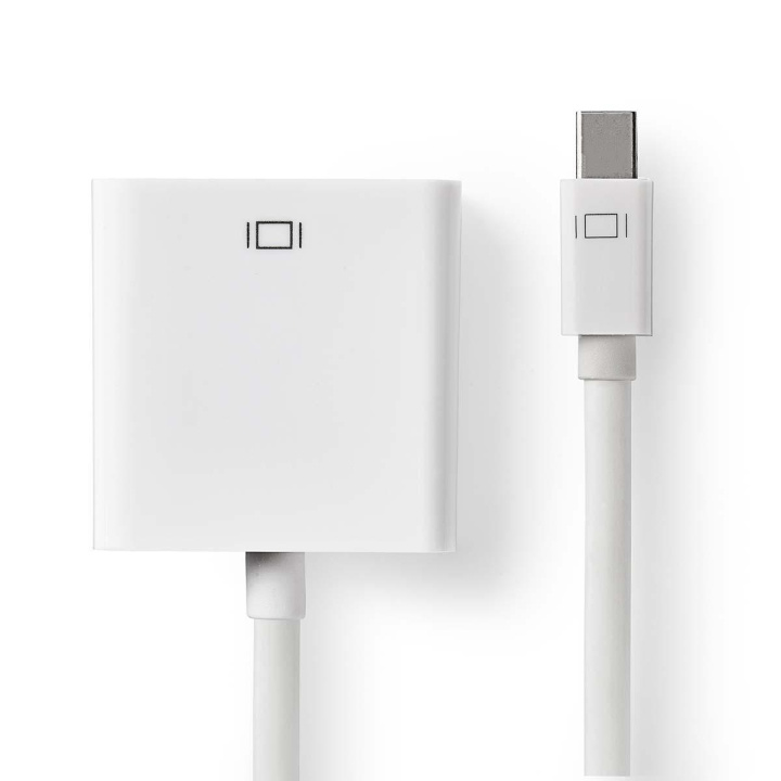 Nedis Mini DisplayPort Cable | DisplayPort 1.2 | Mini DisplayPort Male | VGA Female | 21.6 Gbps | Nickel Plated | 0.20 m | Round | PVC | White | Polybag in the group COMPUTERS & PERIPHERALS / Computer cables / DisplayPort / Cables at TP E-commerce Nordic AB (C06939)