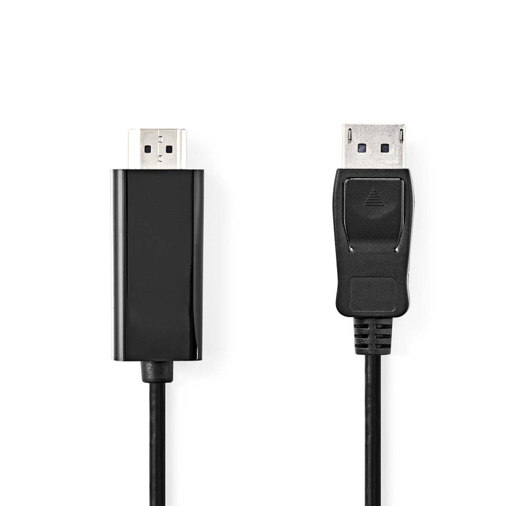 DisplayPort Cable | DisplayPort Male | HDMI™ Connector | 1080p | Nickel Plated | 1.00 m | Round | PVC | Black | Envelope in the group HOME ELECTRONICS / Cables & Adapters / HDMI / Cables at TP E-commerce Nordic AB (C06946)