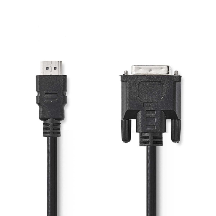 Nedis HDMI™ Cable | HDMI™ Connector | DVI-D 24+1-Pin Male | 1080p | Nickel Plated | 5.00 m | Straight | PVC | Black | Envelope in the group HOME ELECTRONICS / Cables & Adapters / HDMI / Cables at TP E-commerce Nordic AB (C06968)