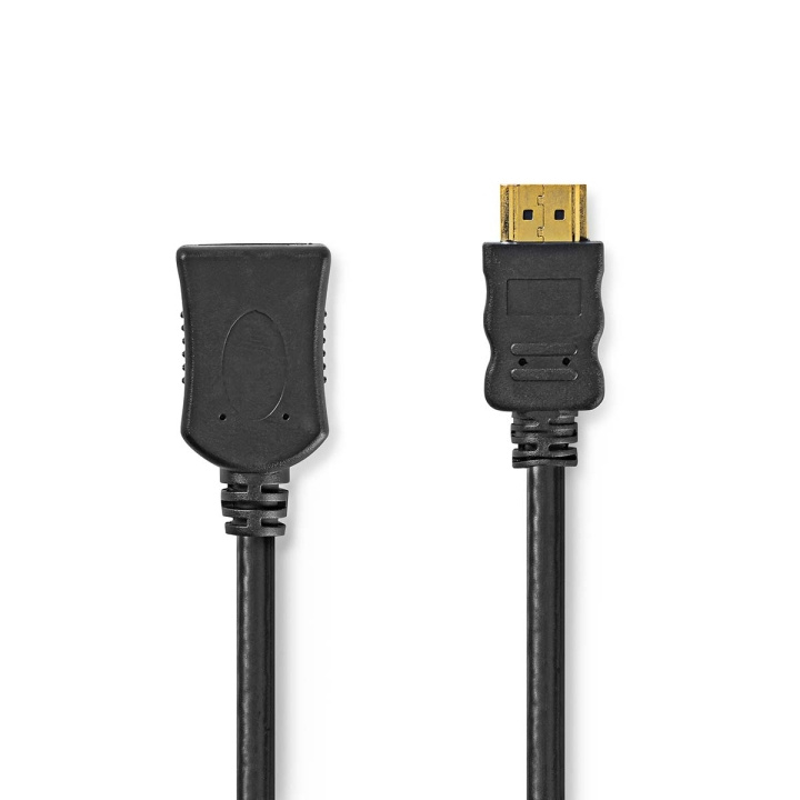 Nedis High Speed HDMI™ Cable with Ethernet | HDMI™ Connector | HDMI™ Female | 4K@30Hz | 10.2 Gbps | 1.00 m | Round | PVC | Black | Envelope in the group HOME ELECTRONICS / Cables & Adapters / HDMI / Cables at TP E-commerce Nordic AB (C06997)