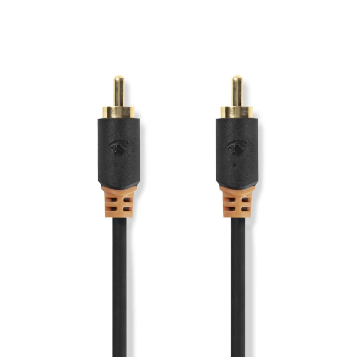 Digital Audio Cable | RCA Male | RCA Male | Gold Plated | 1.00 m | Round | PVC | Anthracite | Window Box in the group HOME ELECTRONICS / Cables & Adapters / Audio Digital at TP E-commerce Nordic AB (C07020)