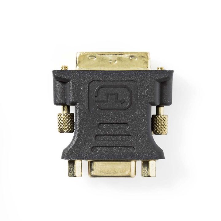 DVI Adapter | DVI-I 24+5-Pin Male | VGA Female | Gold Plated | Straight | PVC | Anthracite | Window Box with Euro Lock in the group COMPUTERS & PERIPHERALS / Computer cables / DVI / Adapters at TP E-commerce Nordic AB (C07024)