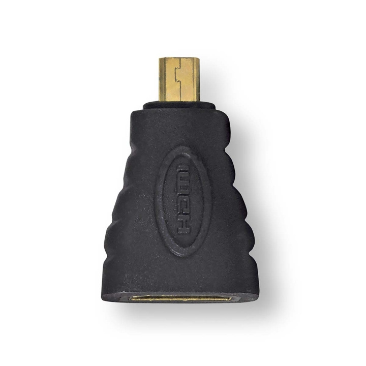 Nedis HDMI™ Adapter | HDMI™ Micro Connector | HDMI™ Output | Gold Plated | Straight | ABS | Anthracite | 1 pcs | Window Box in the group HOME ELECTRONICS / Cables & Adapters / HDMI / Adapters at TP E-commerce Nordic AB (C07030)