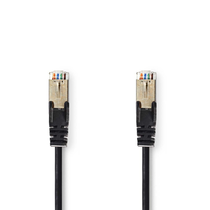 Nedis CAT5e Cable | SF/UTP | RJ45 Male | RJ45 Male | 0.50 m | Round | PVC | Black | Envelope in the group COMPUTERS & PERIPHERALS / Computer cables / Network cables / Cat5e at TP E-commerce Nordic AB (C07082)