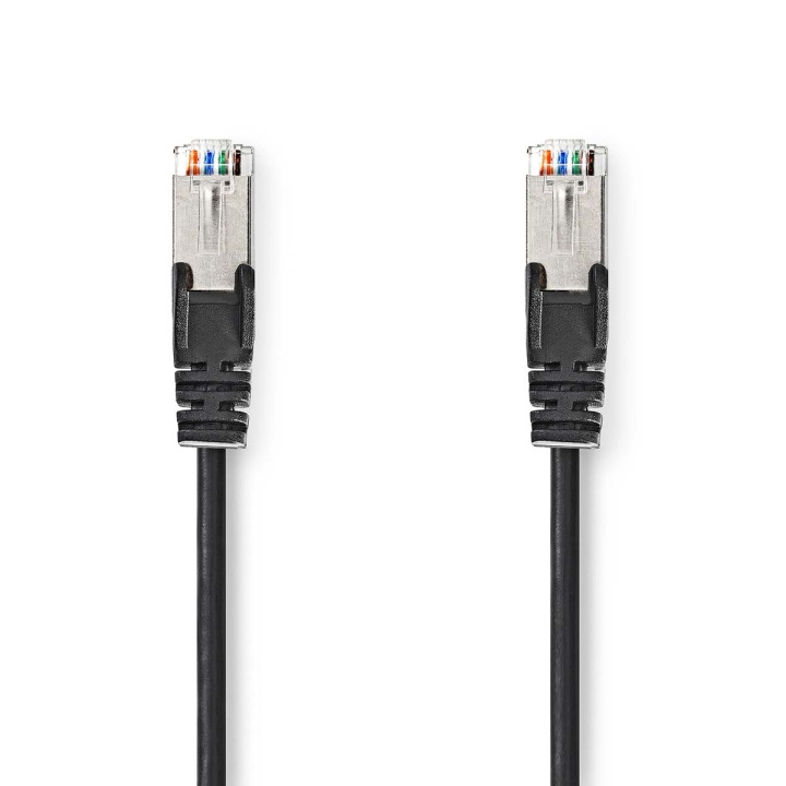 Nedis CAT5e Cable | SF/UTP | RJ45 Male | RJ45 Male | 1.00 m | Round | PVC | Black | Envelope in the group COMPUTERS & PERIPHERALS / Computer cables / Network cables / Cat5e at TP E-commerce Nordic AB (C07083)