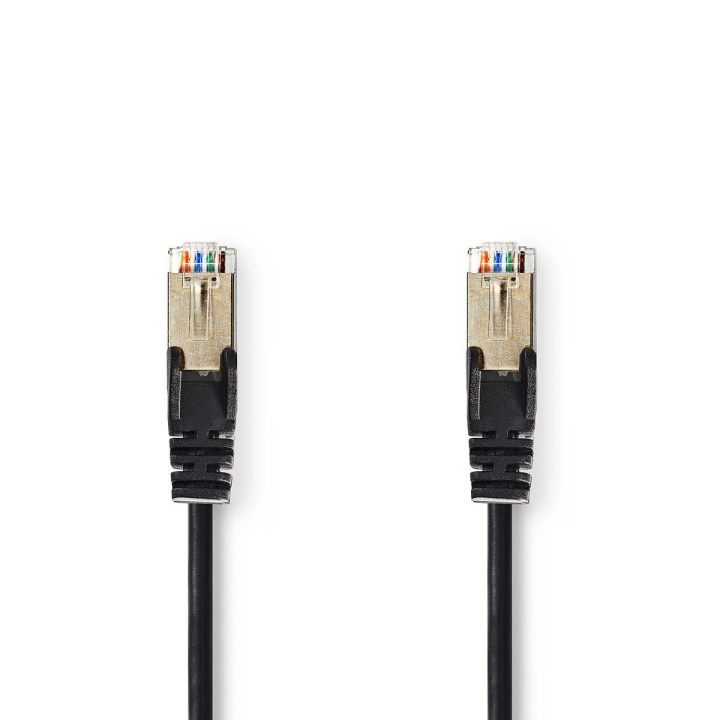 Nedis CAT5e Cable | SF/UTP | RJ45 Male | RJ45 Male | 3.00 m | Round | PVC | Black | Polybag in the group COMPUTERS & PERIPHERALS / Computer cables / Network cables / Cat5e at TP E-commerce Nordic AB (C07089)