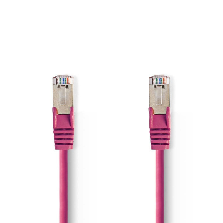 Nedis CAT5e Cable | SF/UTP | RJ45 Male | RJ45 Male | 7.50 m | Round | PVC | Pink | Polybag in the group COMPUTERS & PERIPHERALS / Computer cables / Network cables / Cat5e at TP E-commerce Nordic AB (C07124)