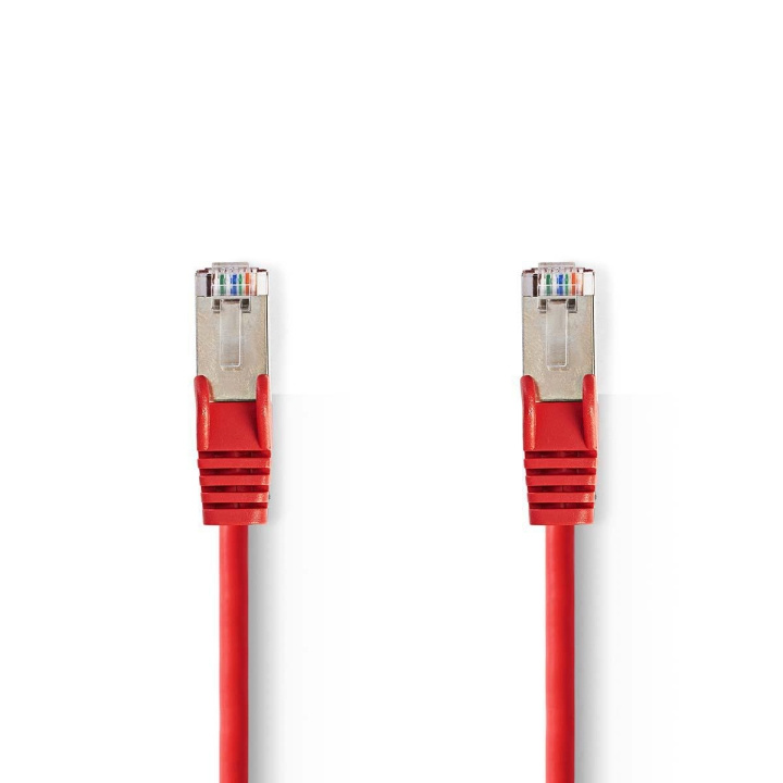 Nedis CAT5e Cable | SF/UTP | RJ45 Male | RJ45 Male | 10.0 m | Round | PVC | Red | Polybag in the group COMPUTERS & PERIPHERALS / Computer cables / Network cables / Cat5e at TP E-commerce Nordic AB (C07126)