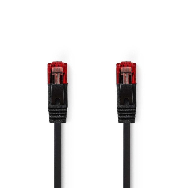CAT6 Cable | RJ45 Male | RJ45 Male | U/UTP | 0.50 m | Flat | PVC | Black | Polybag in the group COMPUTERS & PERIPHERALS / Computer cables / Network cables / Cat6 at TP E-commerce Nordic AB (C07174)