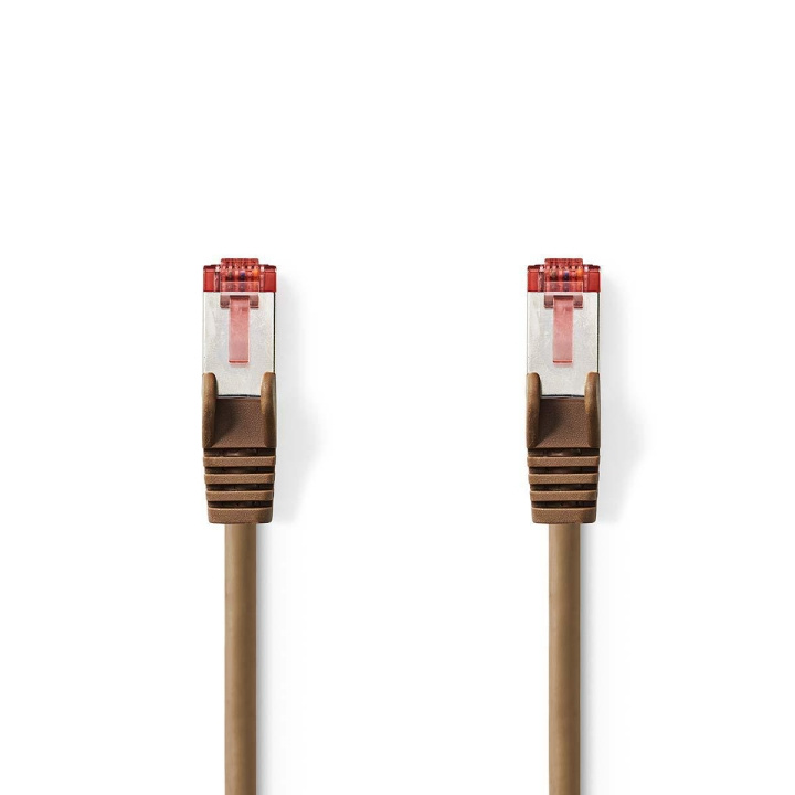 Nedis CAT6 Cable | RJ45 Male | RJ45 Male | S/FTP | 0.20 m | Round | LSZH | Brown | Polybag in the group COMPUTERS & PERIPHERALS / Computer cables / Network cables / Cat6 at TP E-commerce Nordic AB (C07234)