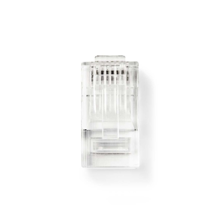 RJ45 Connector | Male | UTP CAT5 | Straight | Gold Plated | 10 pcs | PVC | Transparent | Polybag in the group COMPUTERS & PERIPHERALS / Computer cables / Network cables / Adapters & Conductor joints at TP E-commerce Nordic AB (C07329)