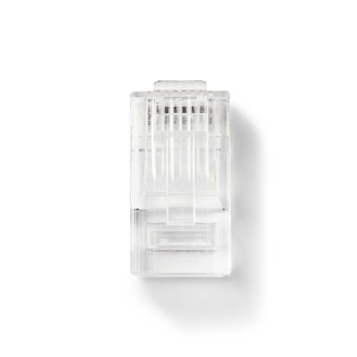RJ45 Connector | RJ45 Pass Through | Solid UTP CAT5 | Straight | Gold Plated | 10 pcs | PVC | Transparent | Polybag in the group COMPUTERS & PERIPHERALS / Computer cables / Network cables / Adapters & Conductor joints at TP E-commerce Nordic AB (C07336)