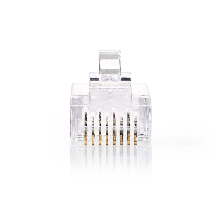 Nedis RJ45 Connector | RJ45 Pass Through | Stranded UTP CAT5 | Straight | Gold Plated | 10 pcs | PVC | Transparent | Polybag in the group COMPUTERS & PERIPHERALS / Computer cables / Network cables / Adapters & Conductor joints at TP E-commerce Nordic AB (C07337)