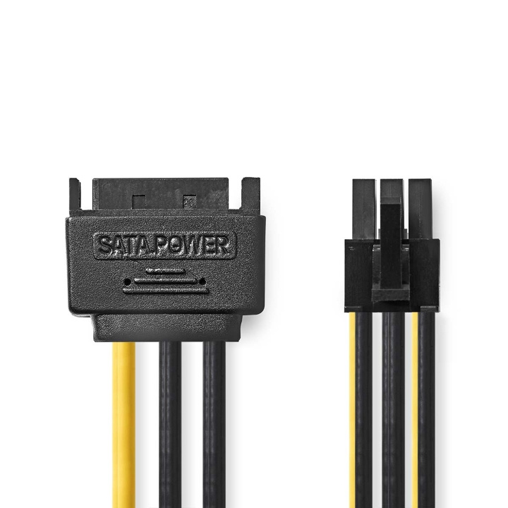 Nedis Internal Power cable | SATA 15-Pin Male | PCI Express Female | Gold Plated | 0.20 m | Round | PVC | Black / Yellow | Envelope in the group COMPUTERS & PERIPHERALS / Computer cables / Internal / Power cables & Adapters at TP E-commerce Nordic AB (C07361)
