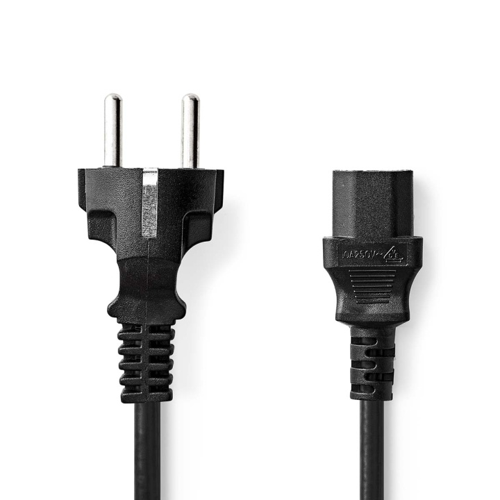 Power Cable | Plug with earth contact male | IEC-320-C13 | Straight | Straight | Nickel Plated | 3.00 m | Round | PVC | Black | Envelope in the group HOME ELECTRONICS / Audio & Picture / Speakers & accessories / Accessories at TP E-commerce Nordic AB (C07368)