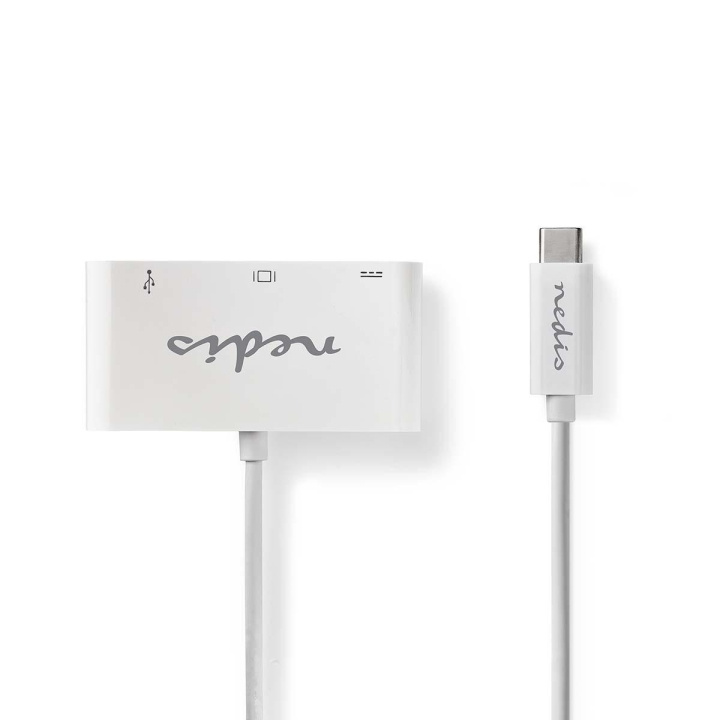 USB Adapter | USB 3.1 | USB-C™ Male | USB-A Female / USB-C™ Female / VGA Female | 5 Gbps | 0.20 m | Round | Nickel Plated | PVC | White | Polybag in the group COMPUTERS & PERIPHERALS / Computer accessories / USB-Hubs at TP E-commerce Nordic AB (C07373)