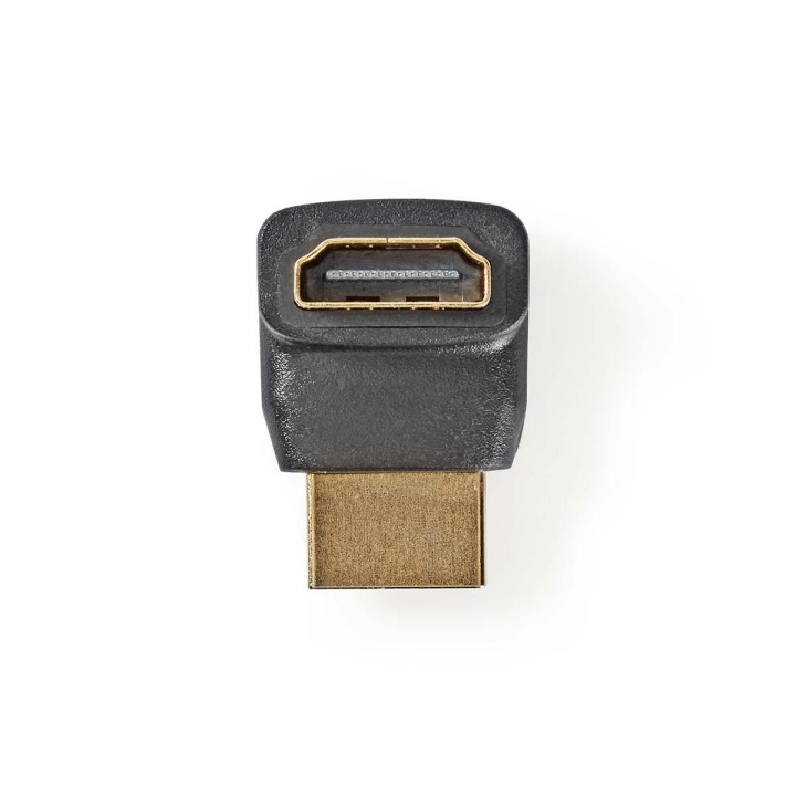 HDMI™ Adapter | HDMI™ Connector | HDMI™ Female | Gold Plated | Angled 270° | ABS | Black | 1 pcs | Polybag in the group HOME ELECTRONICS / Cables & Adapters / HDMI / Adapters at TP E-commerce Nordic AB (C07380)