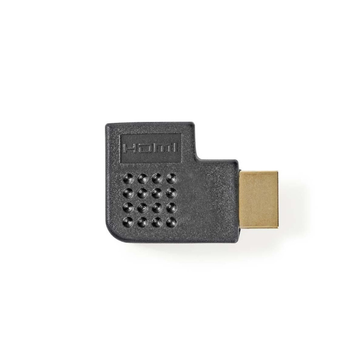 HDMI™ Adapter | HDMI™ Connector | HDMI™ Female | Gold Plated | Angled Left | ABS | Black | 1 pcs | Envelope in the group HOME ELECTRONICS / Cables & Adapters / HDMI / Adapters at TP E-commerce Nordic AB (C07381)