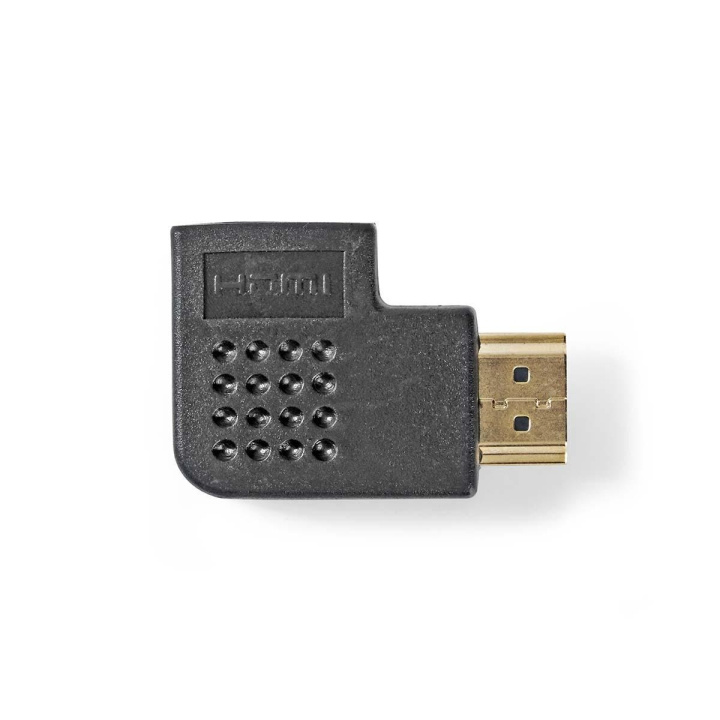Nedis HDMI™ Adapter | HDMI™ Connector | HDMI™ Female | Gold Plated | Angled Right | ABS | Black | 1 pcs | Polybag in the group HOME ELECTRONICS / Cables & Adapters / HDMI / Adapters at TP E-commerce Nordic AB (C07382)